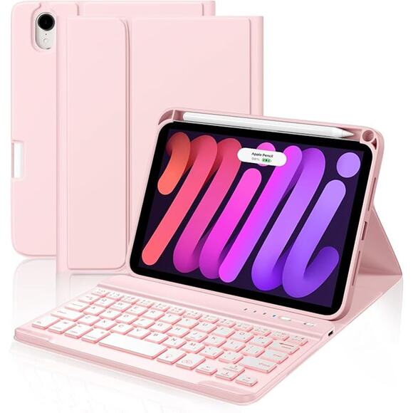 Mini 7 Keyboard  & Case For Ipad Mini 7  A17 Pro 2024- I pad Mini 6 2021 8.3" - Picture 1 of 13